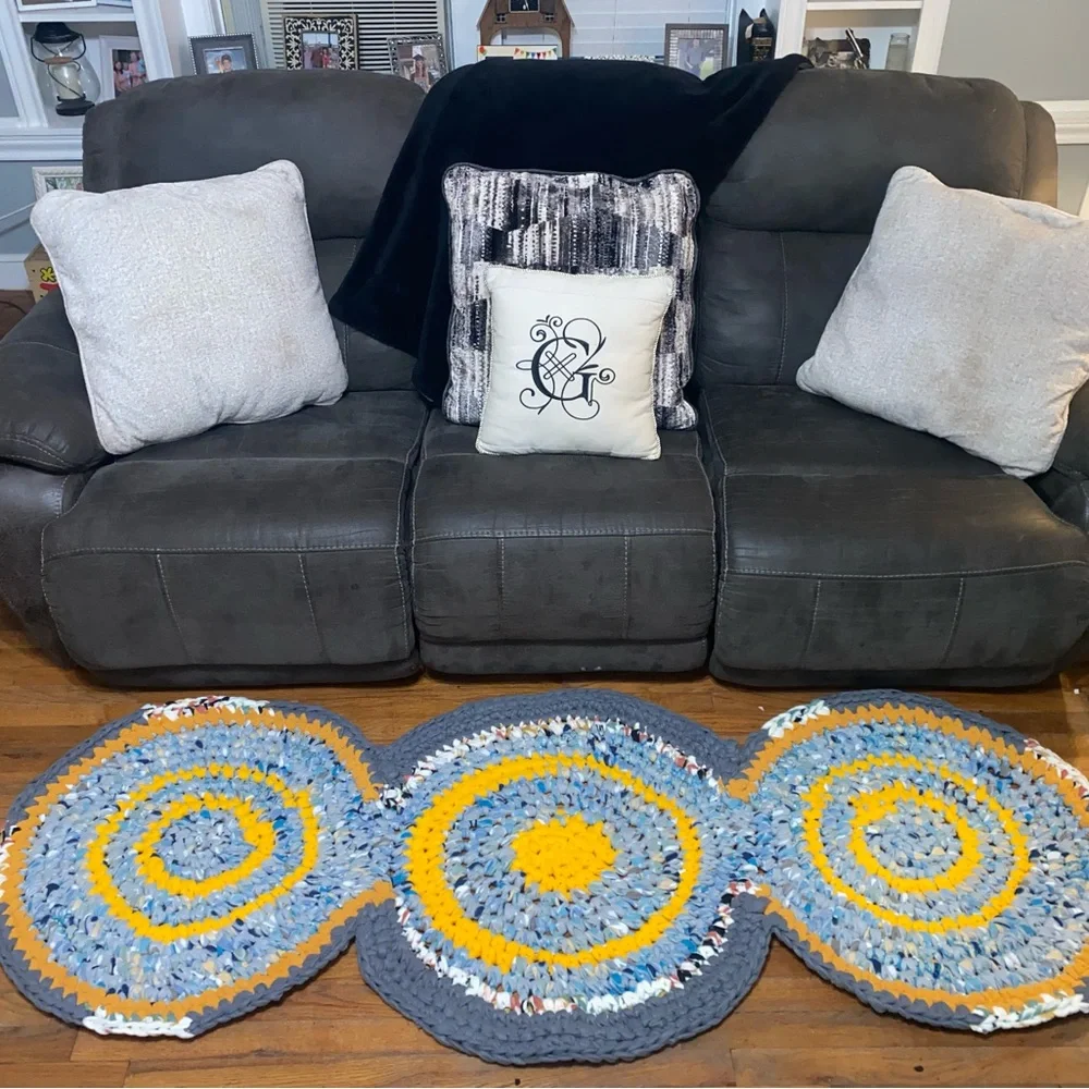 Handmade Multicolor Crochet Rug